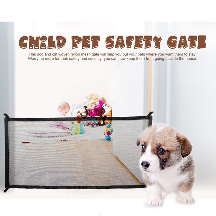 Child Pet Safety Gate -Mesh Fence for Indoor and Outdoor Use