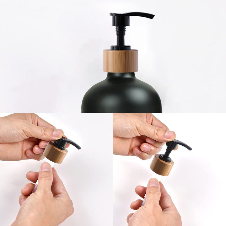 Dish Soap Dispenser with Bamboo Pump 500 ML