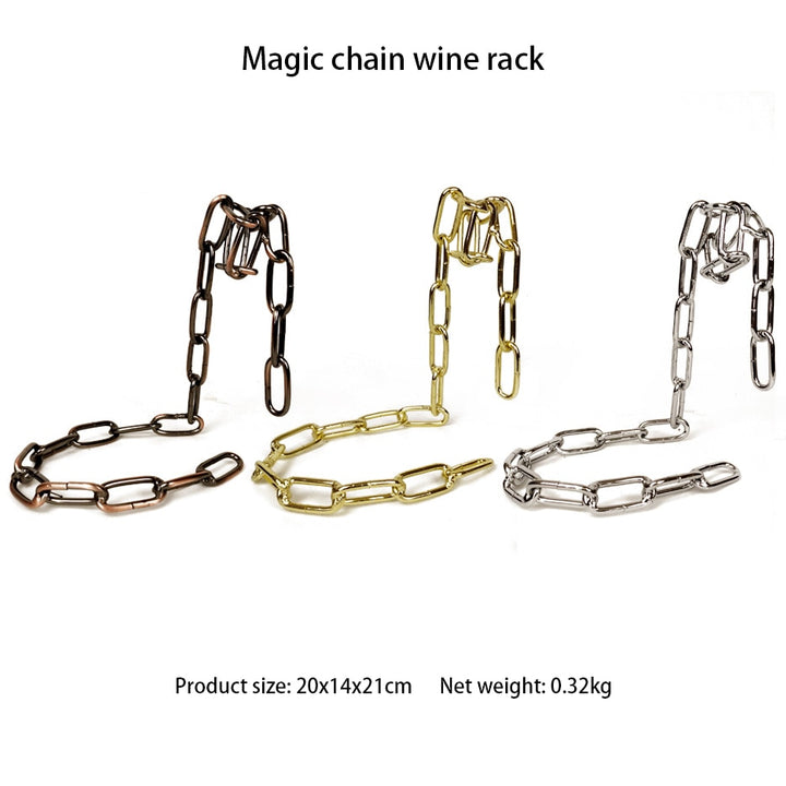 Metal Magic Chain Hanging Wine Rack