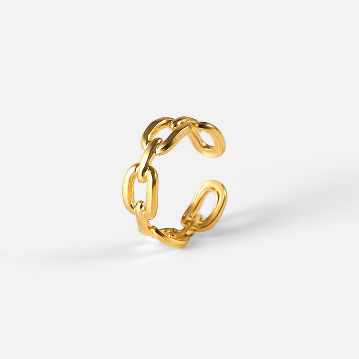 Gold Chain Link Open Rings