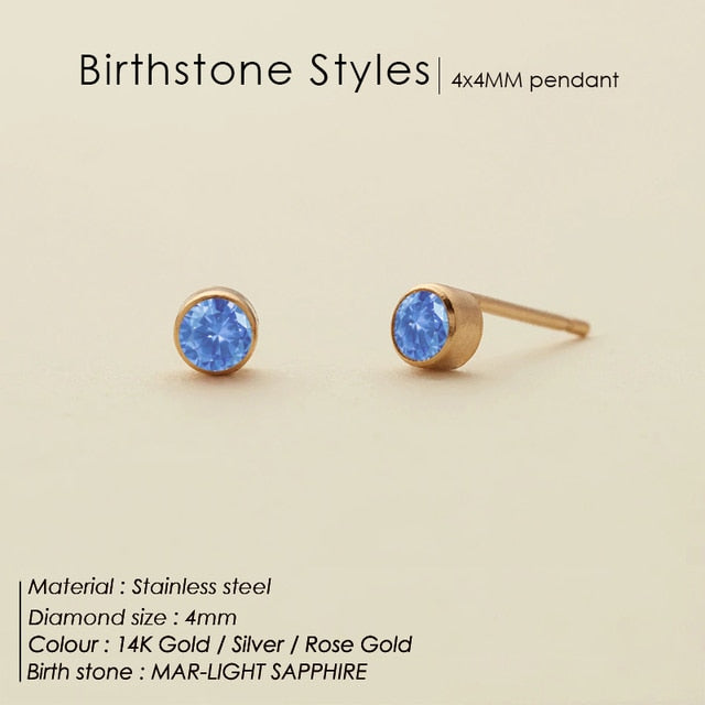 Birthstone Crystal  Earrings