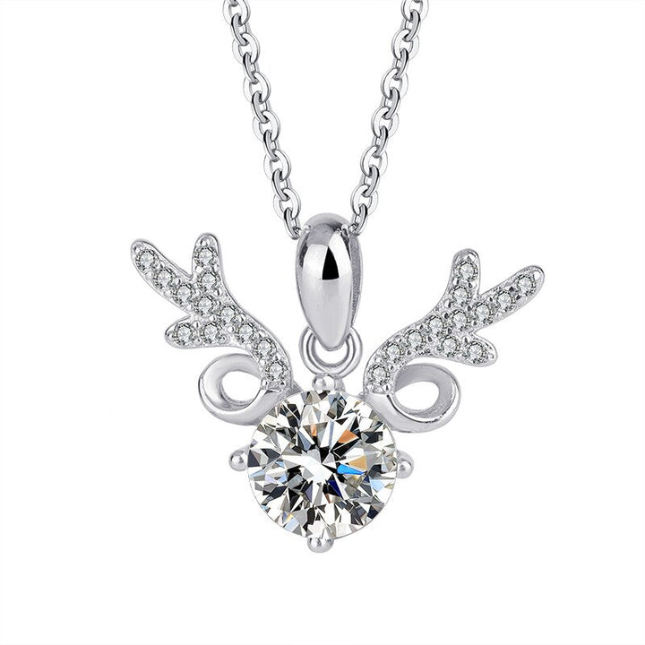 Moissanite Diamond Antler Necklace