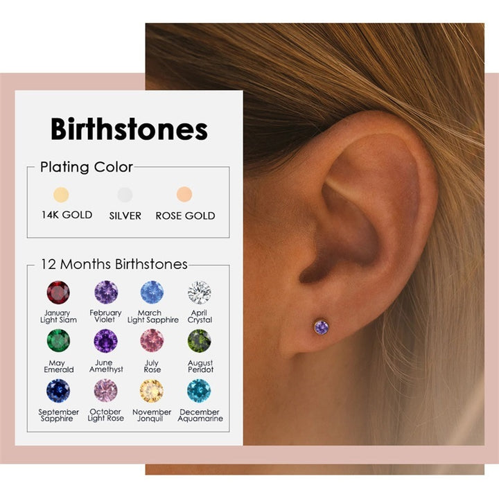 Birthstone Crystal  Earrings