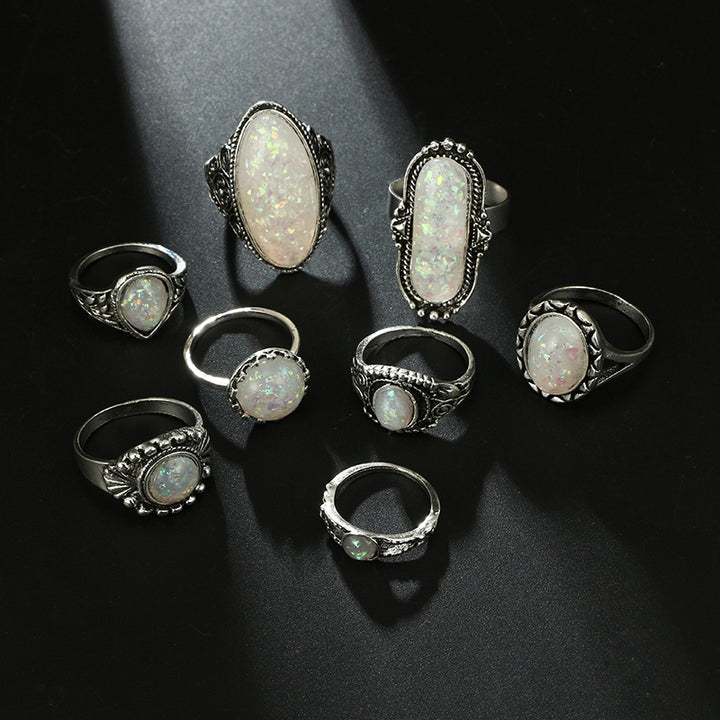 Antique Silver Color Rings Sets