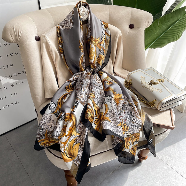Luxury Silk Scarf  Hijab Shawl